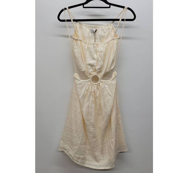 Faithfull the Brand Dresses & Skirts - Faithfull the Brand Linen Cut-Out Mini Dress